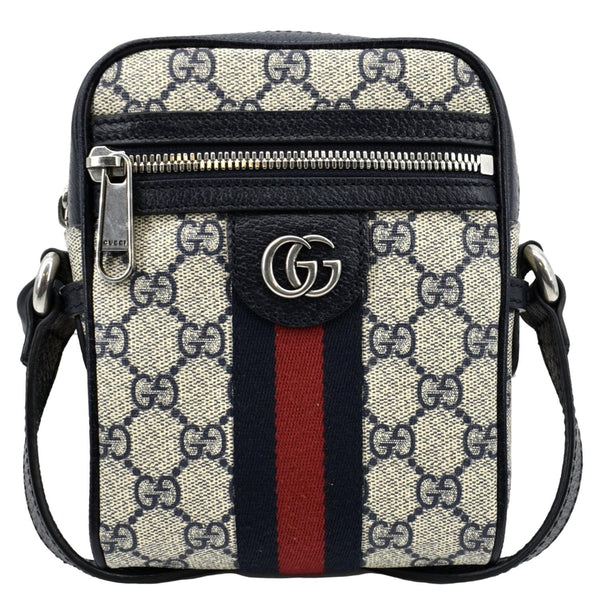 GUCCI Ophidia GG Supreme Canvas Crossbody Bag Beige