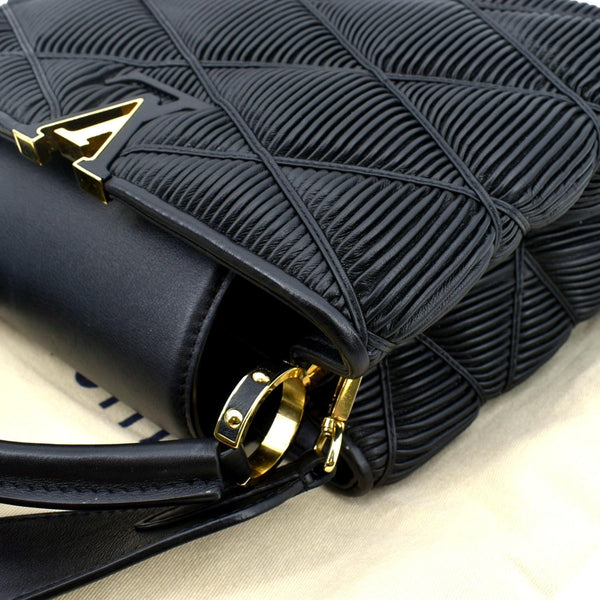 LOUIS VUITTON Capucines Quilted Leather Satchel Bag Black