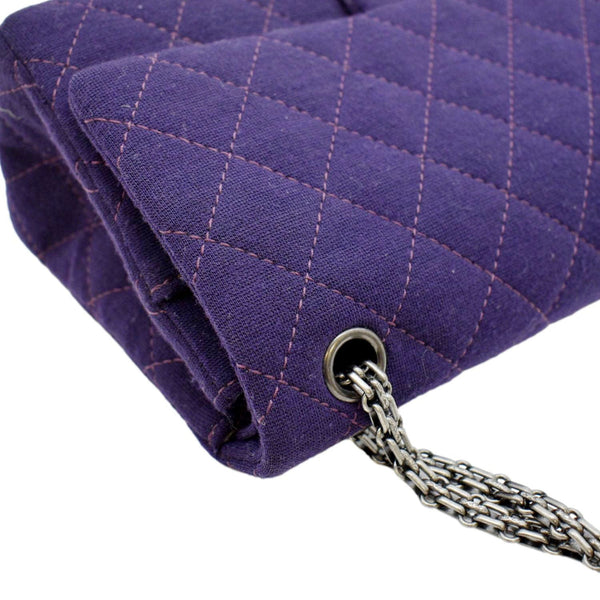 CHANEL Reissue Flap Jersey Fabric Shoulder Bag Purple