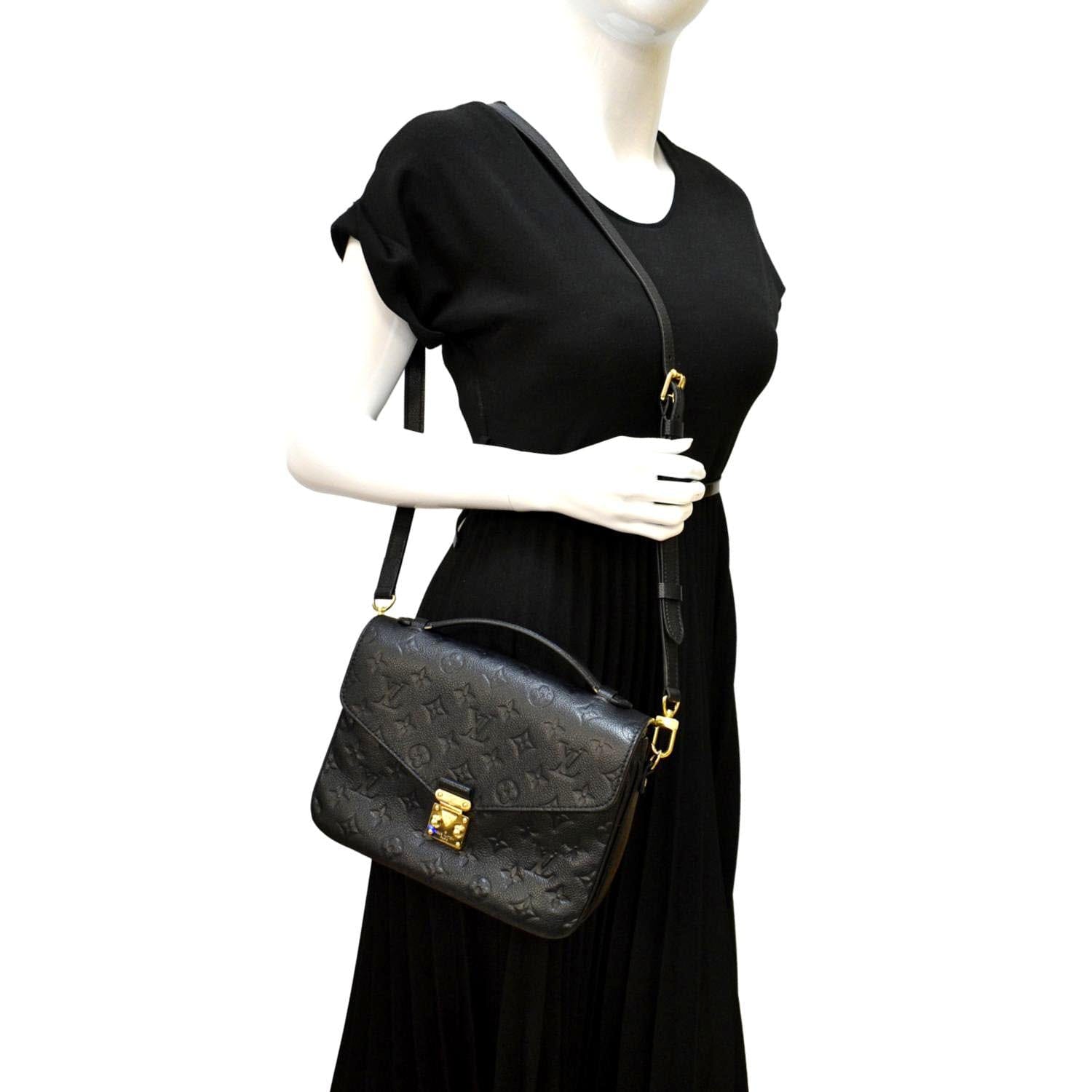 Louis Vuitton Black Pochette Metis in Monogram Empreinte Leather