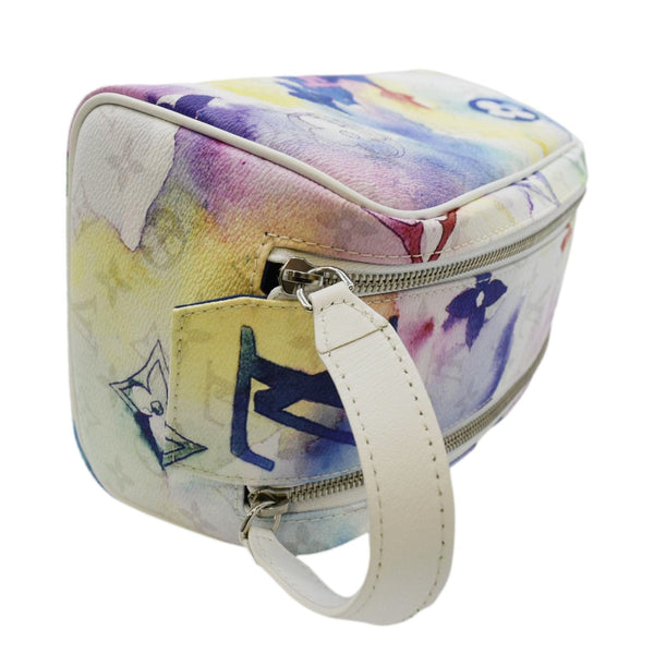 LOUIS VUITTON Watercolor Dopp Kit Monogram Coated Canvas Toilet Pouch White