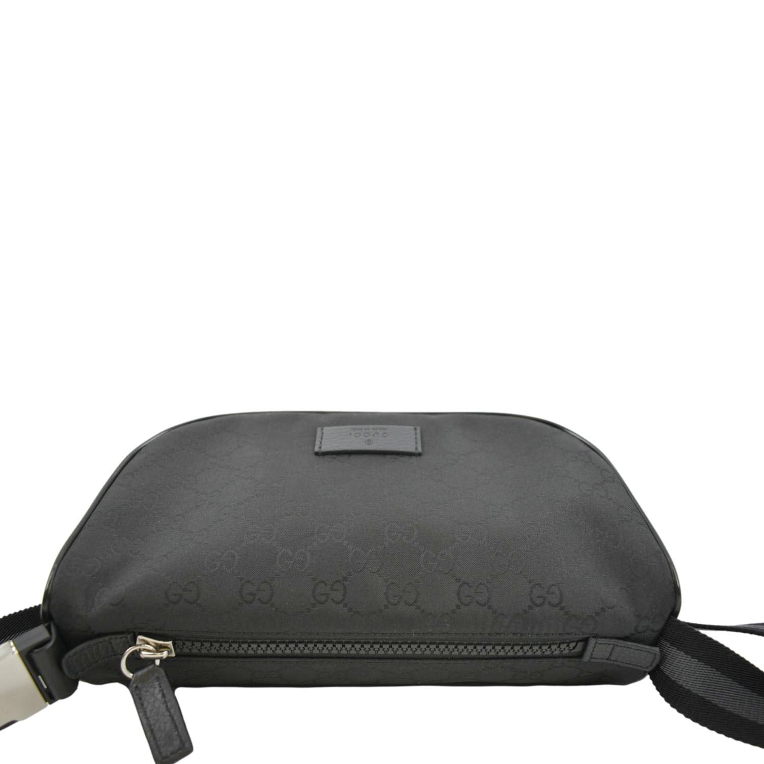 GUCCI GG Nylon & Leather Crossbody Shoulder Bag