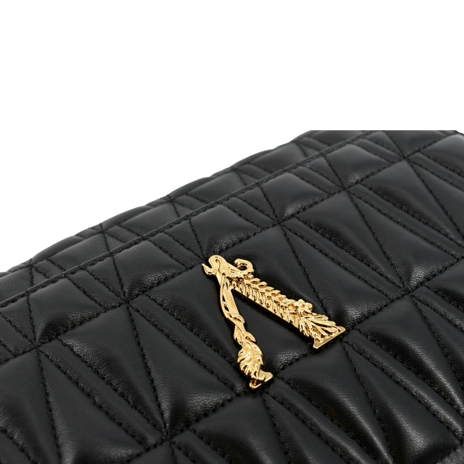 Victoria's Secret Chevron Quilt Bond Street Shoulder Bag Black