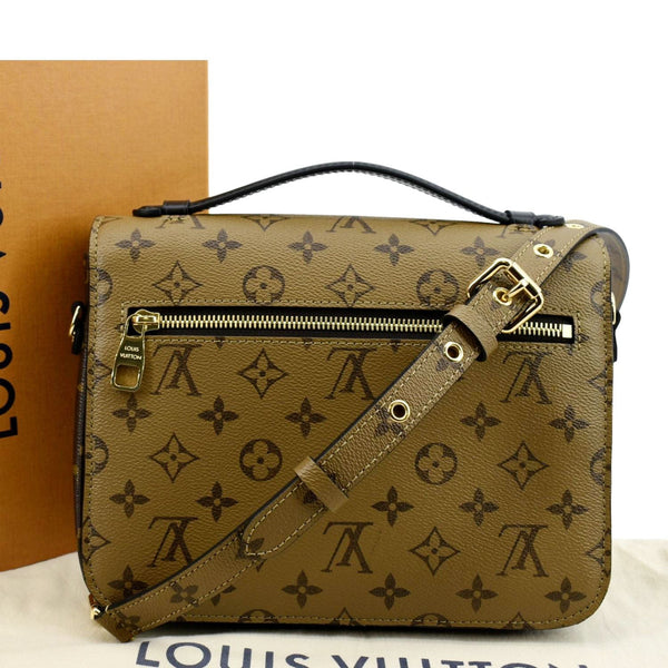 LOUIS VUITTON Metis Pochette Reverse Monogram Canvas Crossbody Bag Brown