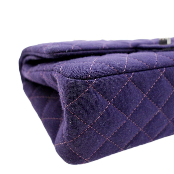 CHANEL Reissue Flap Jersey Fabric Shoulder Bag Purple