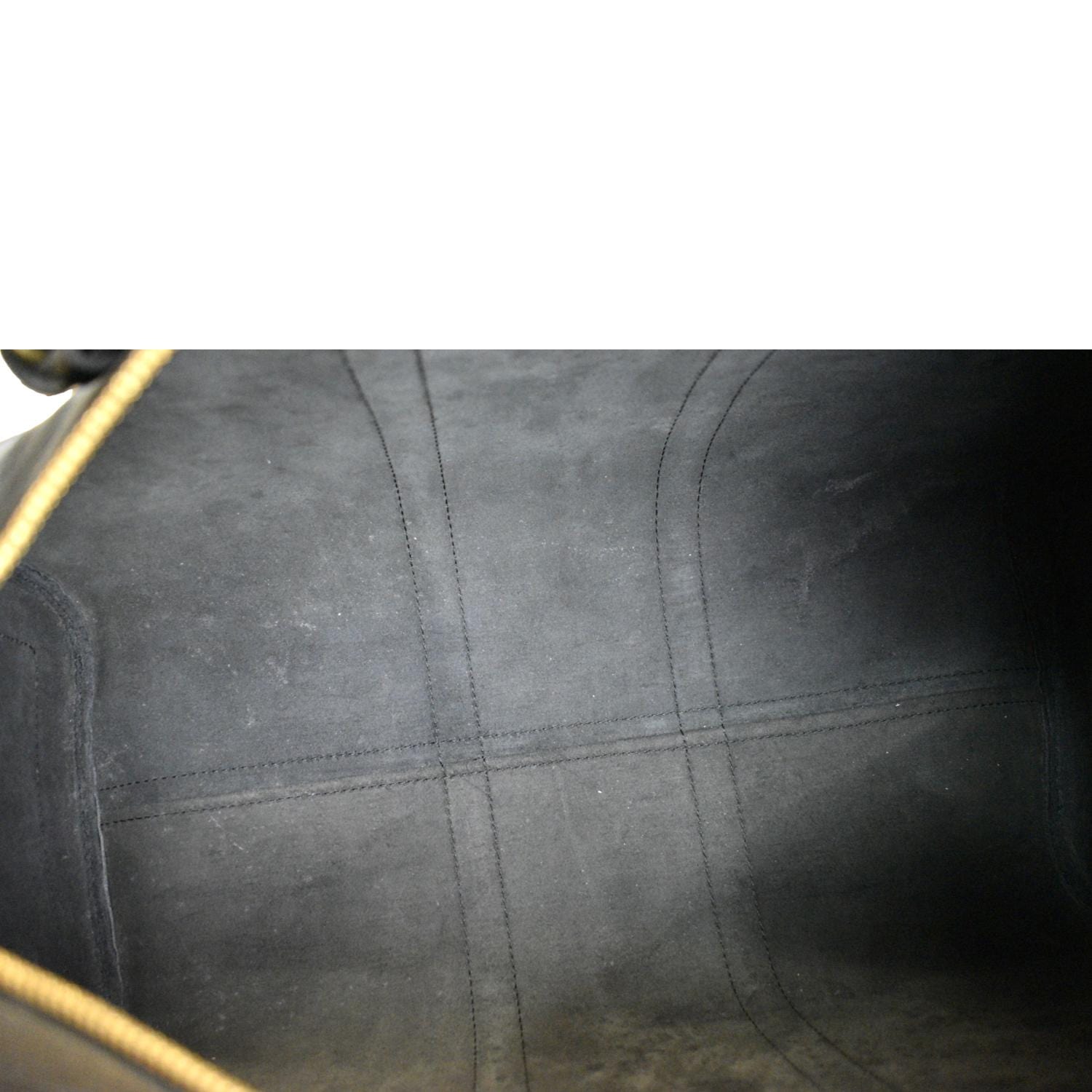 Louis Vuitton Black Epi Leather Noir Keepall 45 duffle bag ref