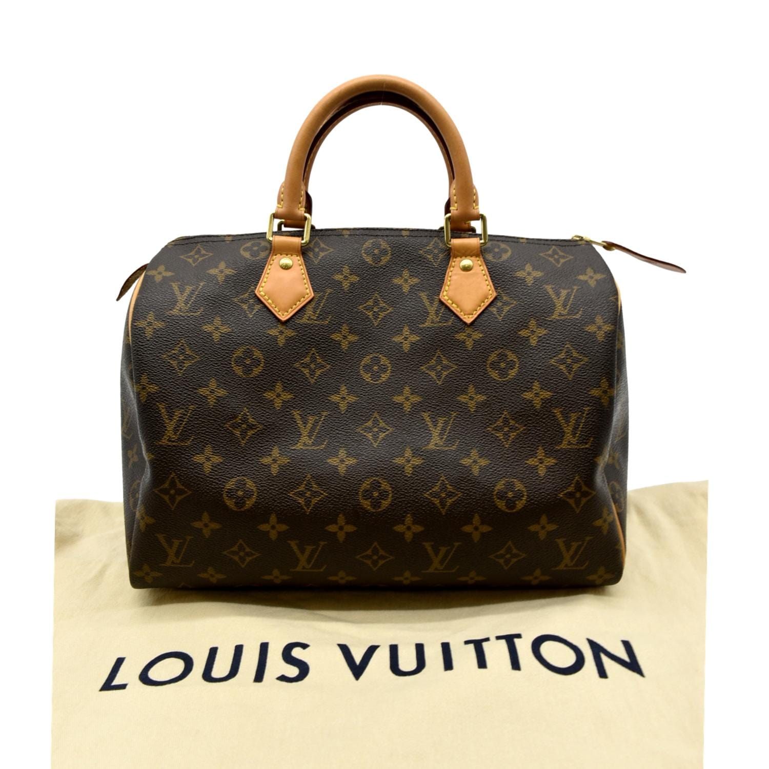 Louis Vuitton Brown Canvas Monogram Speedy 30 Satchel Bag Louis