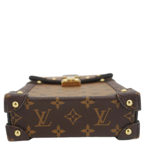 LOUIS VUITTON Pochette Trunk Monogram Canvas Verticale Crossbody Bag Brown