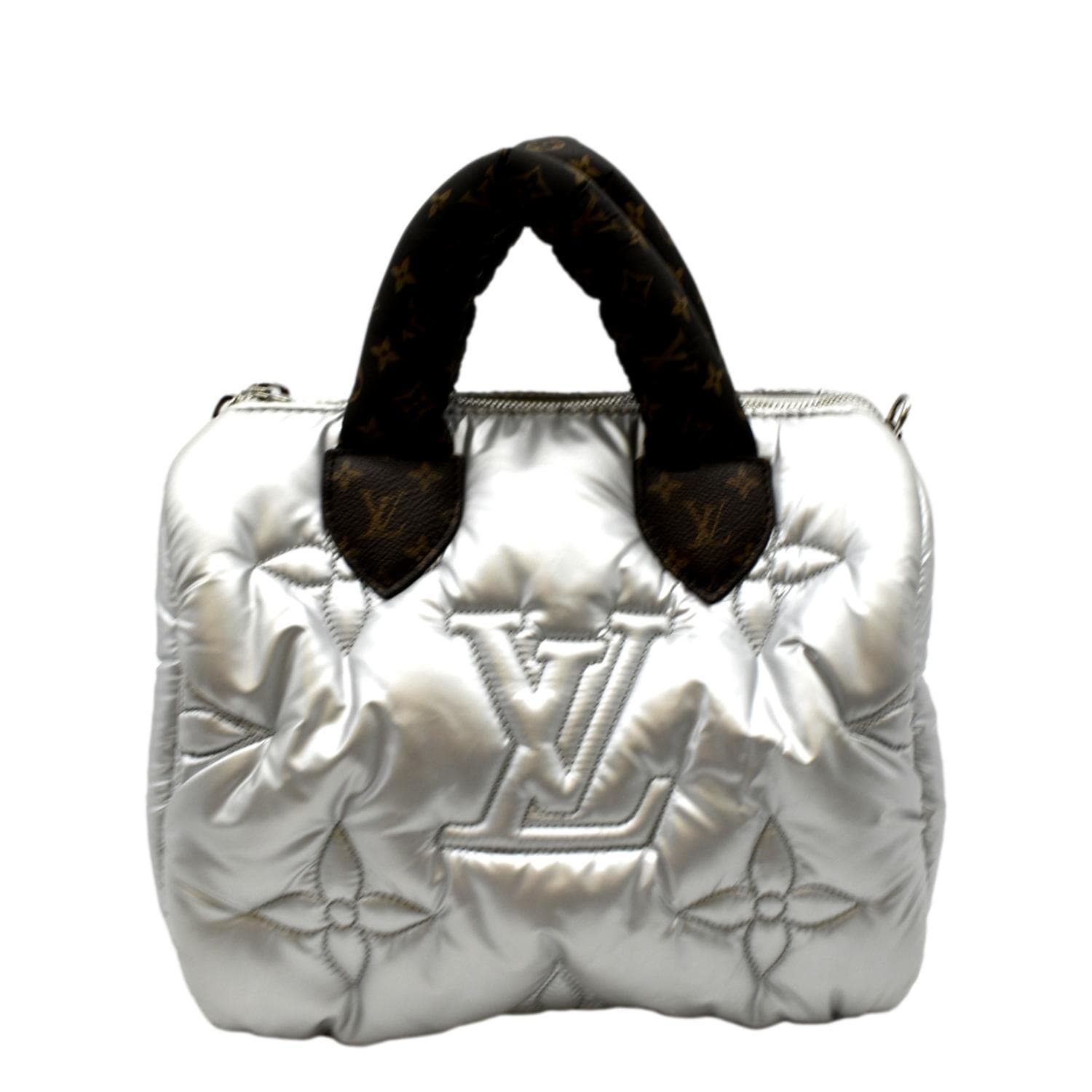 Louis Vuitton 2023 Silver Puffer Monogram Pillow Speedy