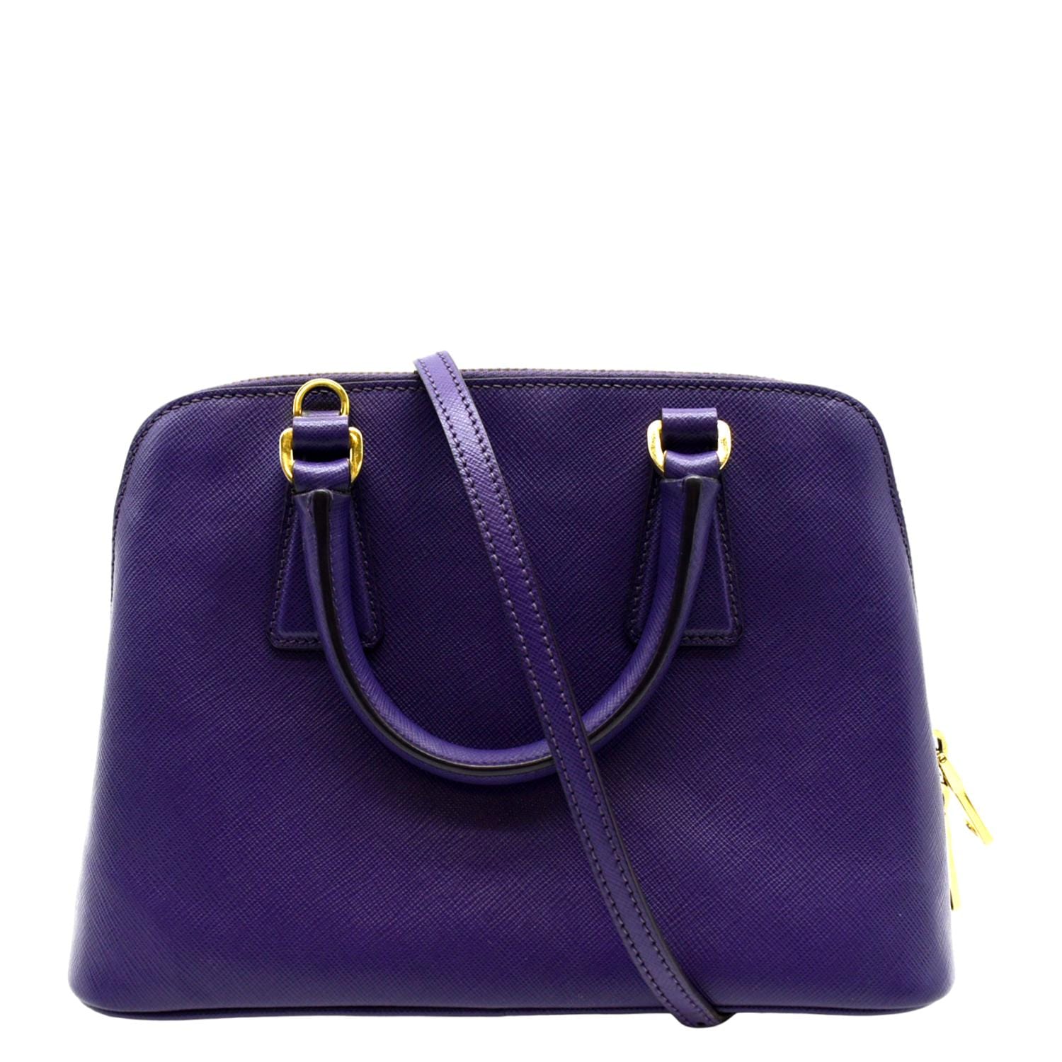 Prada Purple Saffiano Lux Leather Medium Tote