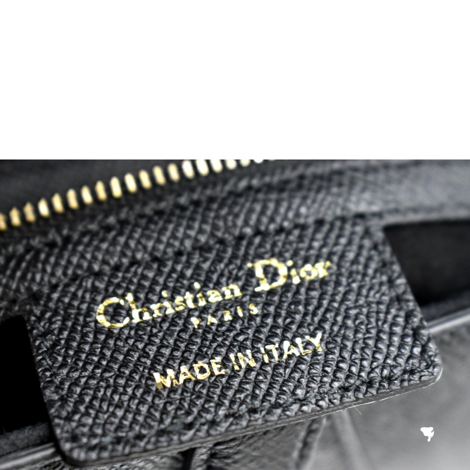 Authentic Christian Dior Vintage Grain Leather CD Logo 