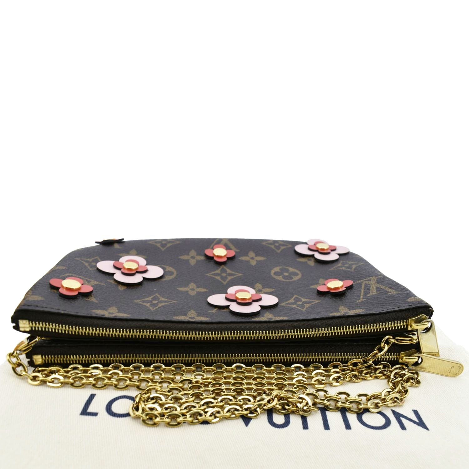 Louis Vuitton Double Zip Pochette Limited Edition Blooming Flowers