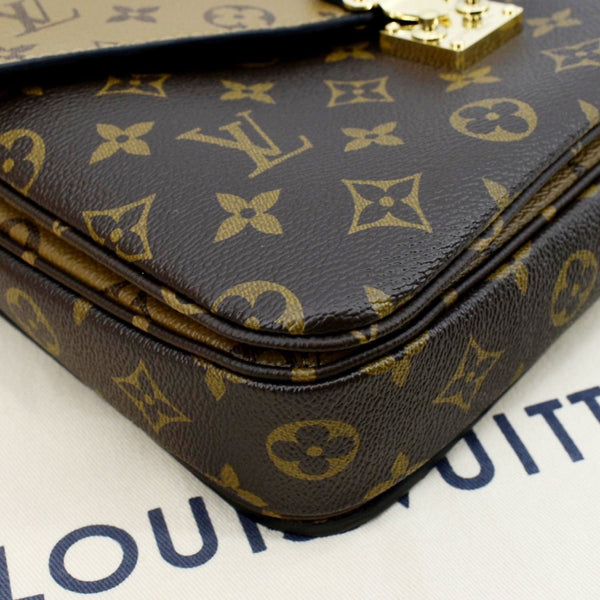 LOUIS VUITTON Metis Pochette Reverse Monogram Canvas Crossbody Bag Brown