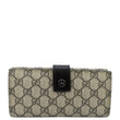 GUCCI Vintage GG Canvas Wallet Beige 115046