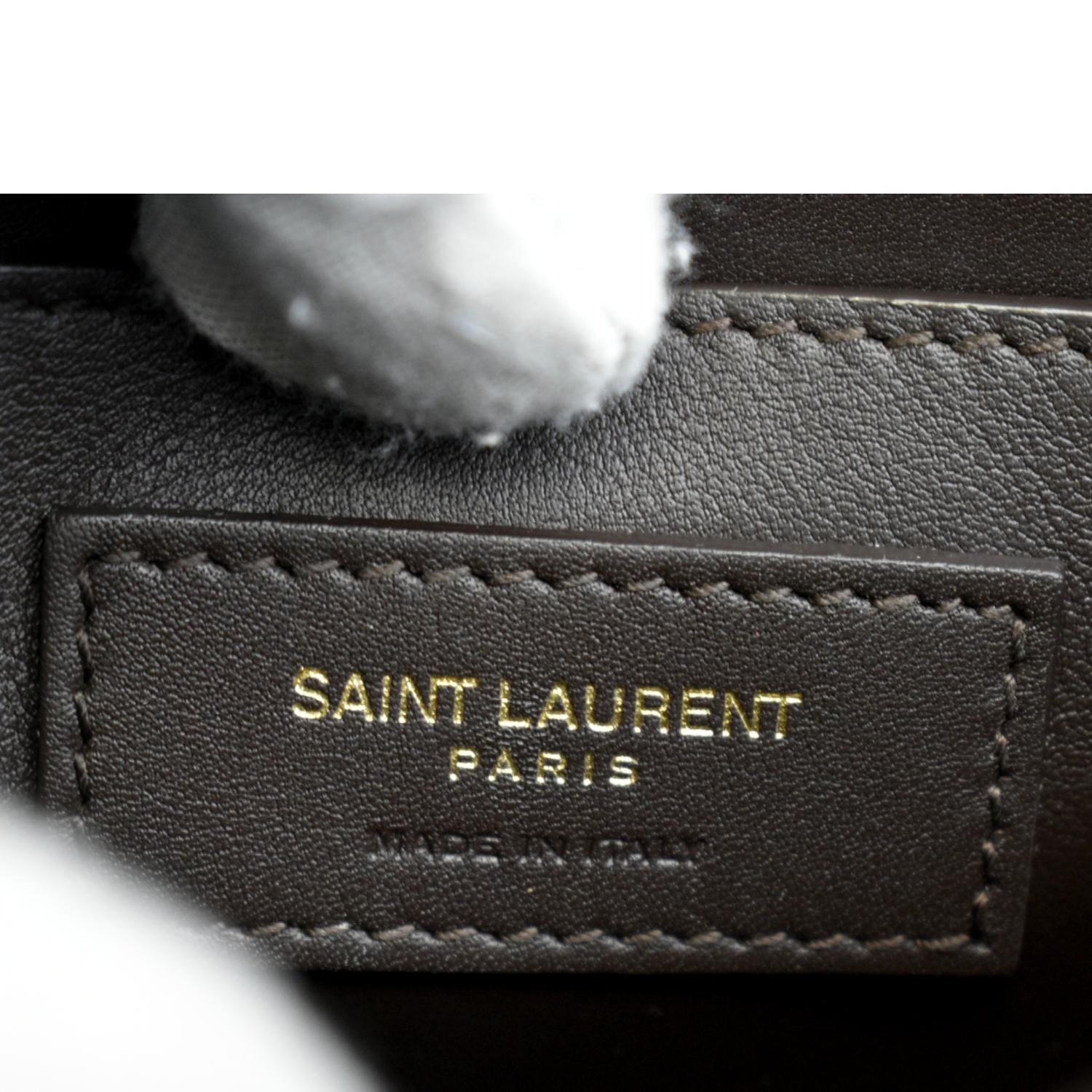 SAINT LAURENT Monogramme leather-trimmed printed canvas shoulder bag