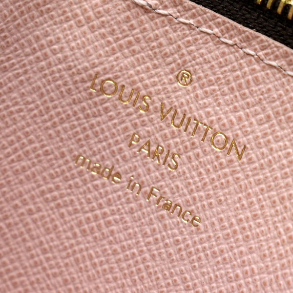 LOUIS VUITTON Recto Verso Damier Ebene Card Holder Rose Ballerine