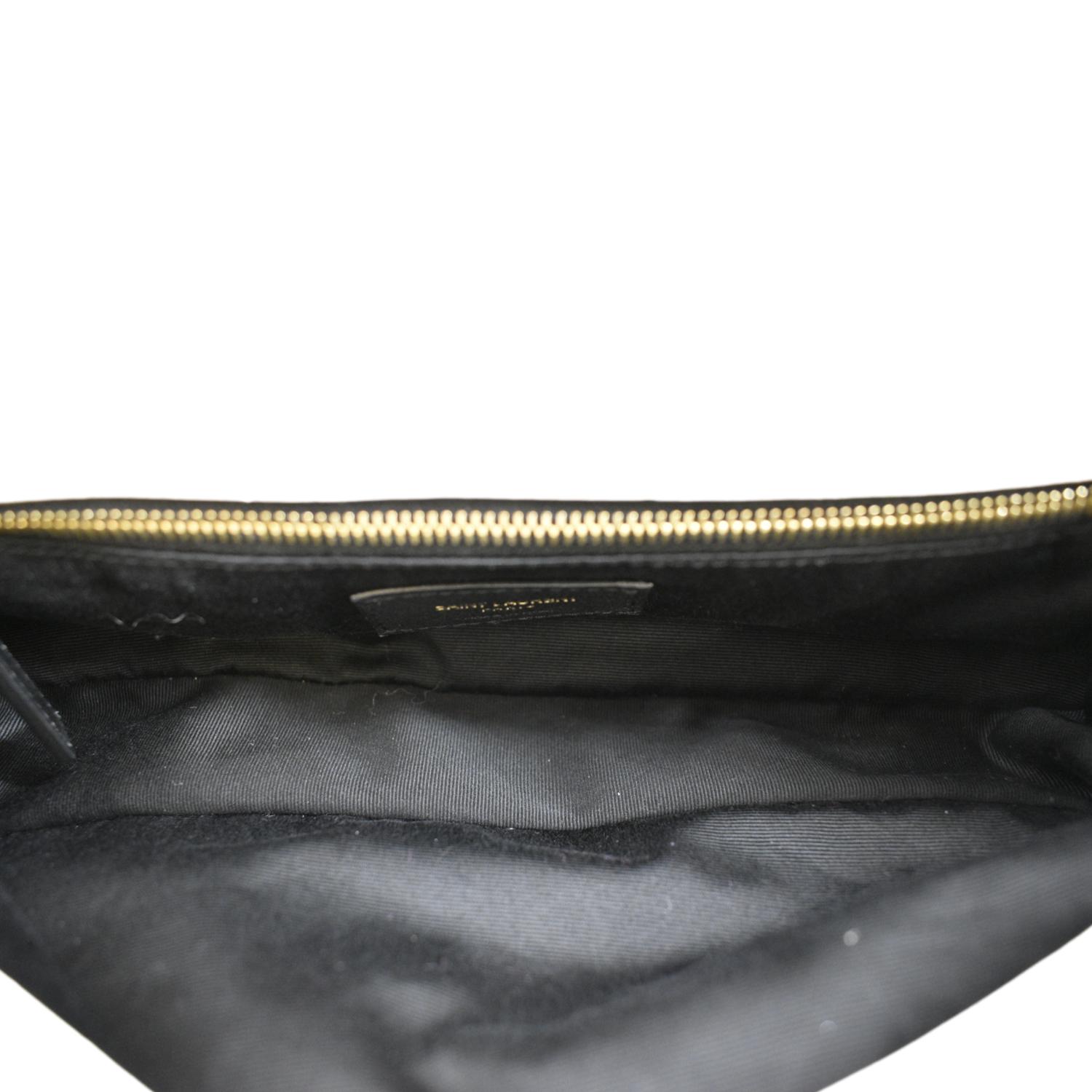 Calypso Leather Shoulder Bag in Black - Saint Laurent