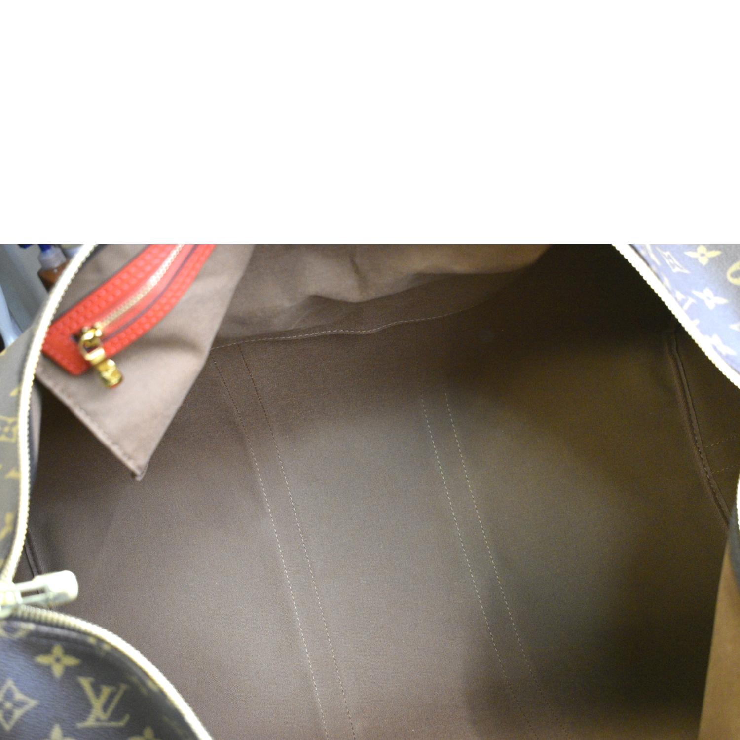 Keepall cloth travel bag Louis Vuitton Brown in Cloth - 34719506