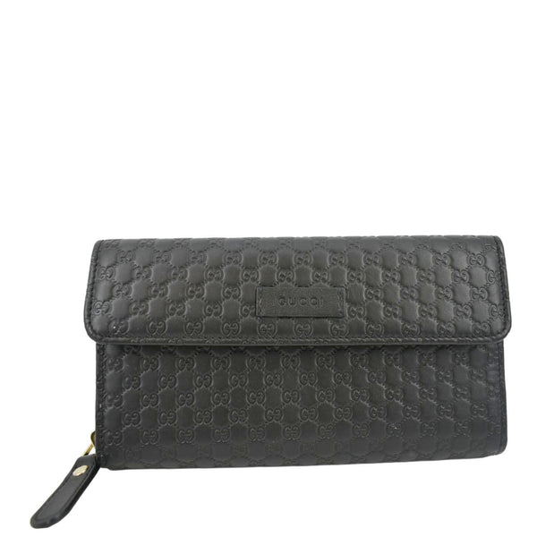 GUCCI Microguccissima Leather Wallet Black 449364