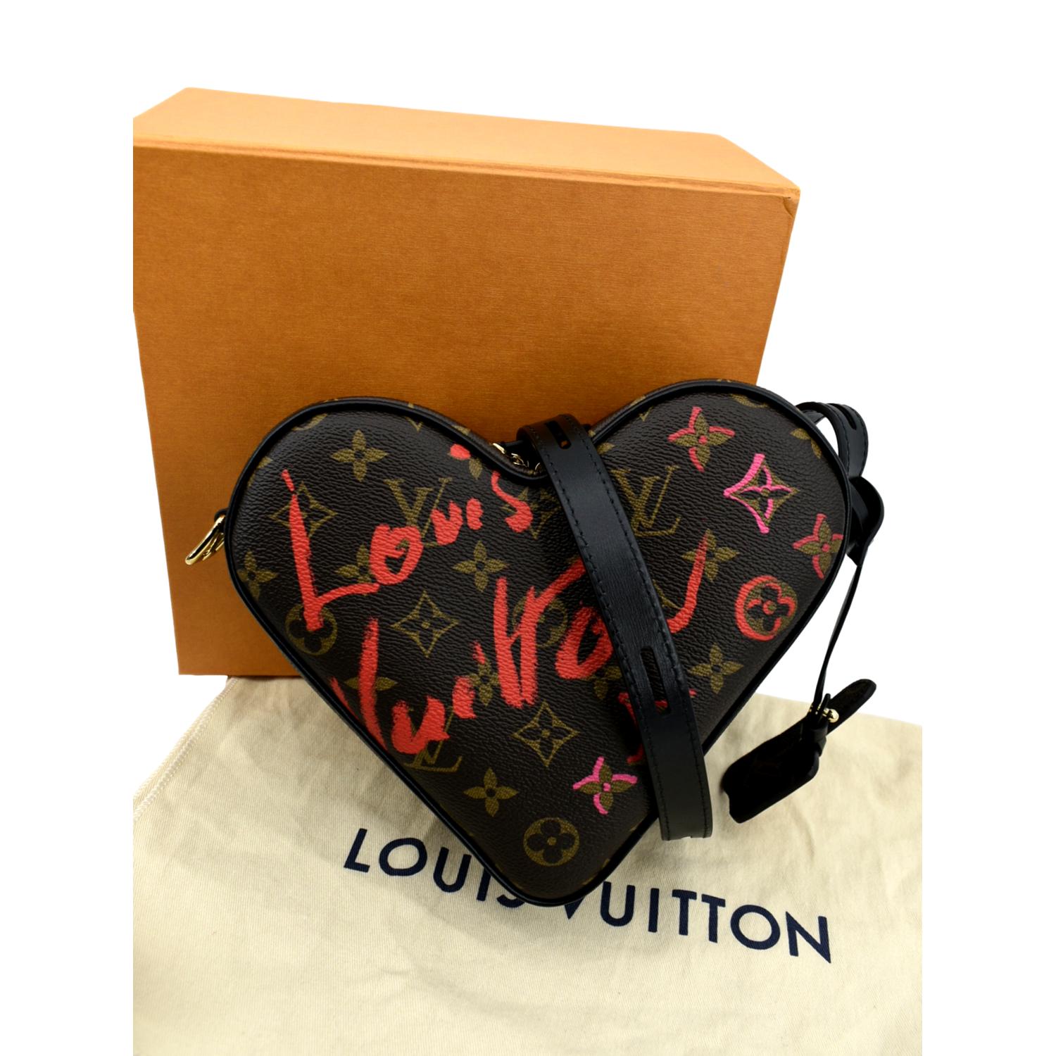 LOUIS VUITTON Sac Coeur Heart Monogram Canvas Crossbody Bag Brown - 25