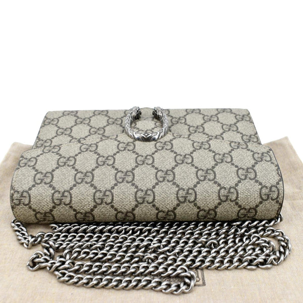 GUCCI Dionysus GG Supreme Crossbody Chain Wallet Beige 401231