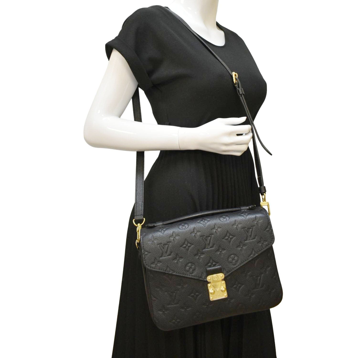 Louis+Vuitton+Pochette+M%C3%A9tis+Crossbody+Black+Leather for sale online