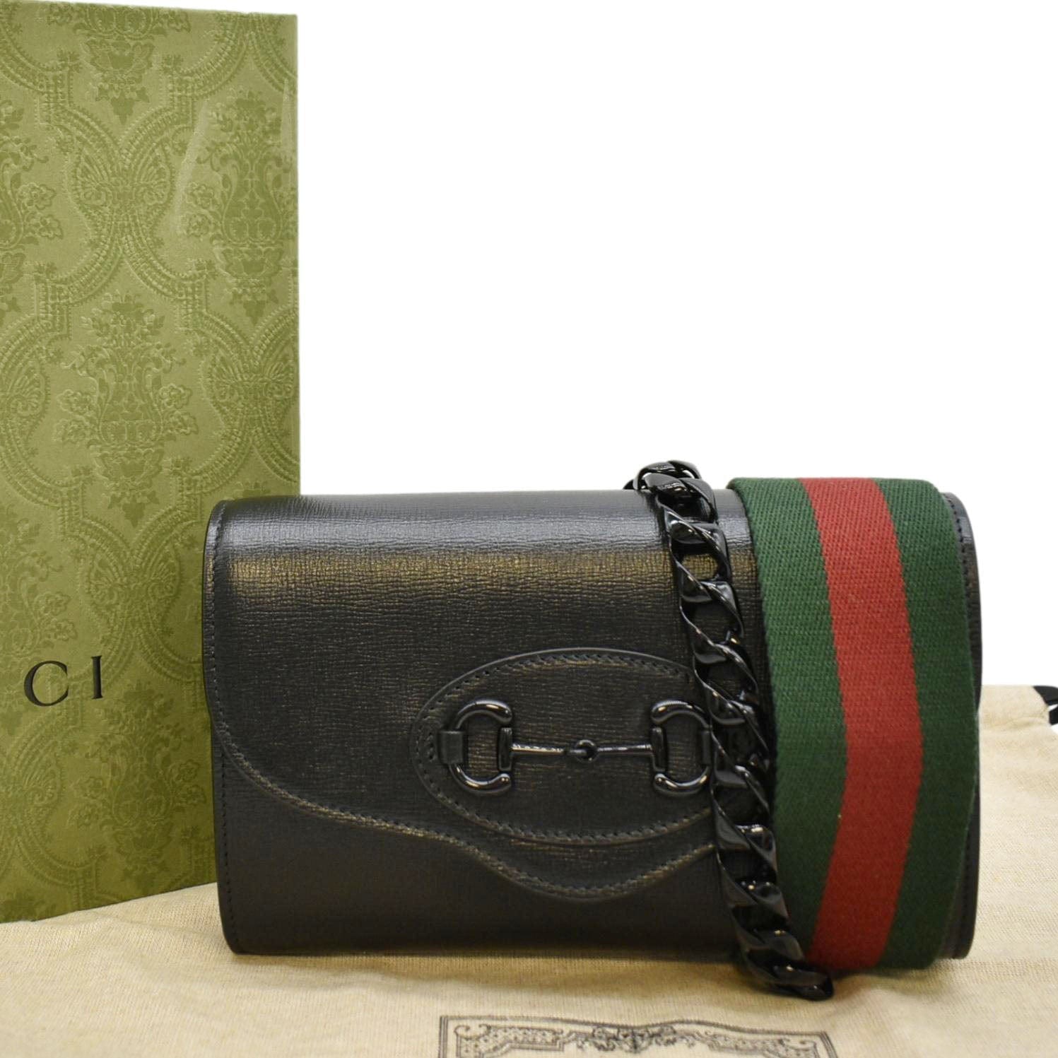 Gucci Horsebit 1955 Mini Leather Crossbody Bag in Black - Gucci