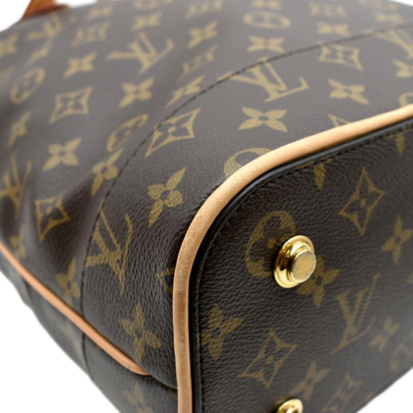 LOUIS VUITTON Carryall MM Monogram Canvas Shoulder Bag Brown