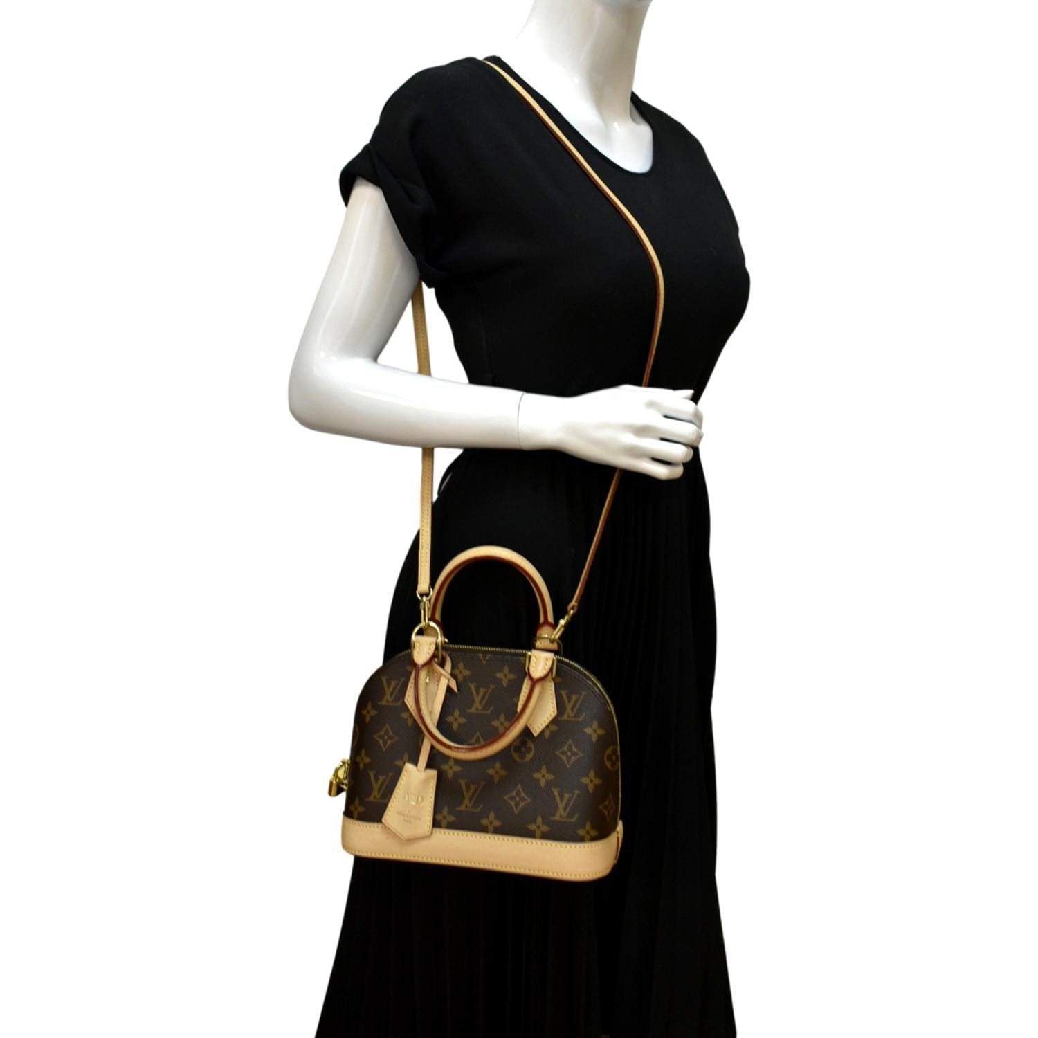 Louis Vuitton Alma Bb Monogram Patent Leather Satchel Crossbody Bag
