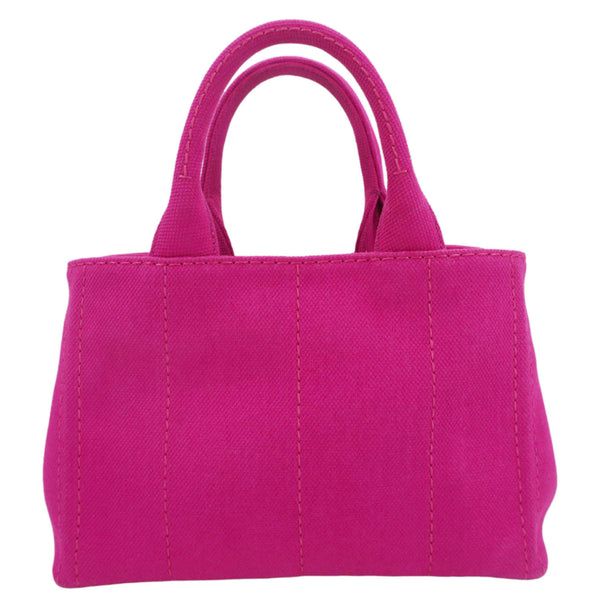 PRADA Canapa Small Logo-Print Canvas Tote Bag Pink