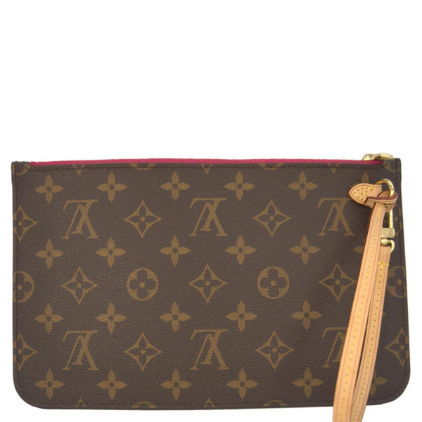 LOUIS VUITTON  Monogram Canvas Wristlet Pouch Pivoine