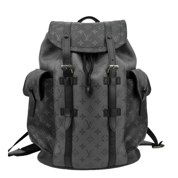 LOUIS VUITTON Christopher PM Reverse Monogram Eclipse Backpack Bag Black