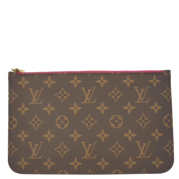 LOUIS VUITTON  Monogram Canvas Wristlet Pouch Pivoine