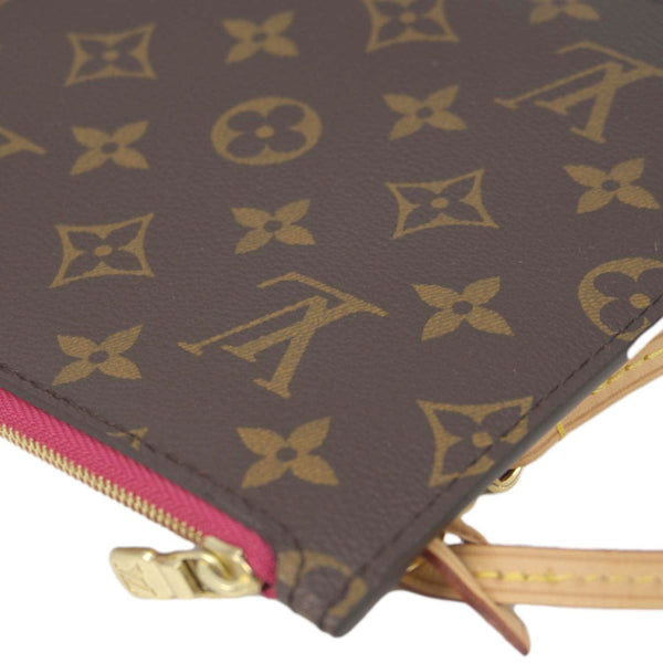 LOUIS VUITTON  Monogram Canvas Wristlet Pouch Pivoine