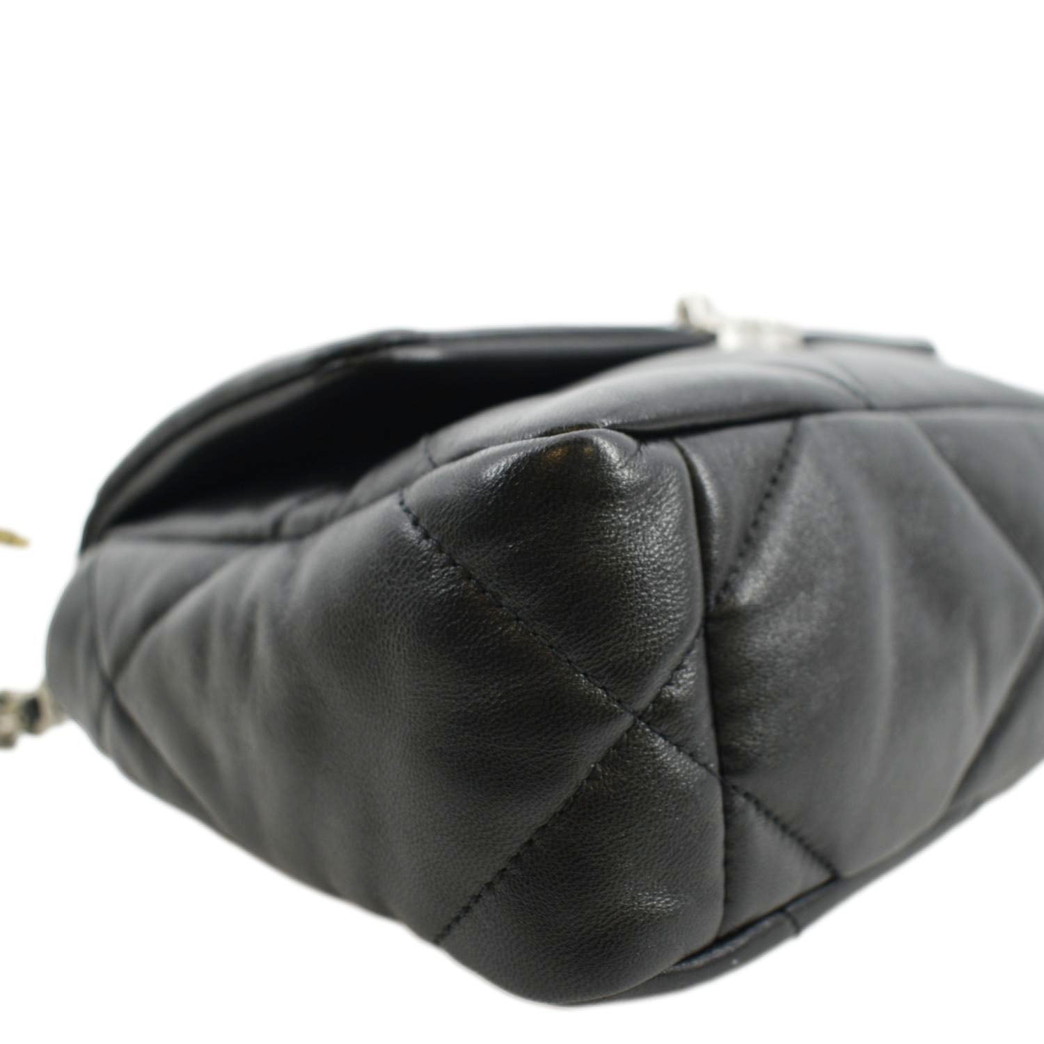 Chanel Vintage Chanel 7.5 Mini Black Quilted Leather Shoulder Flap
