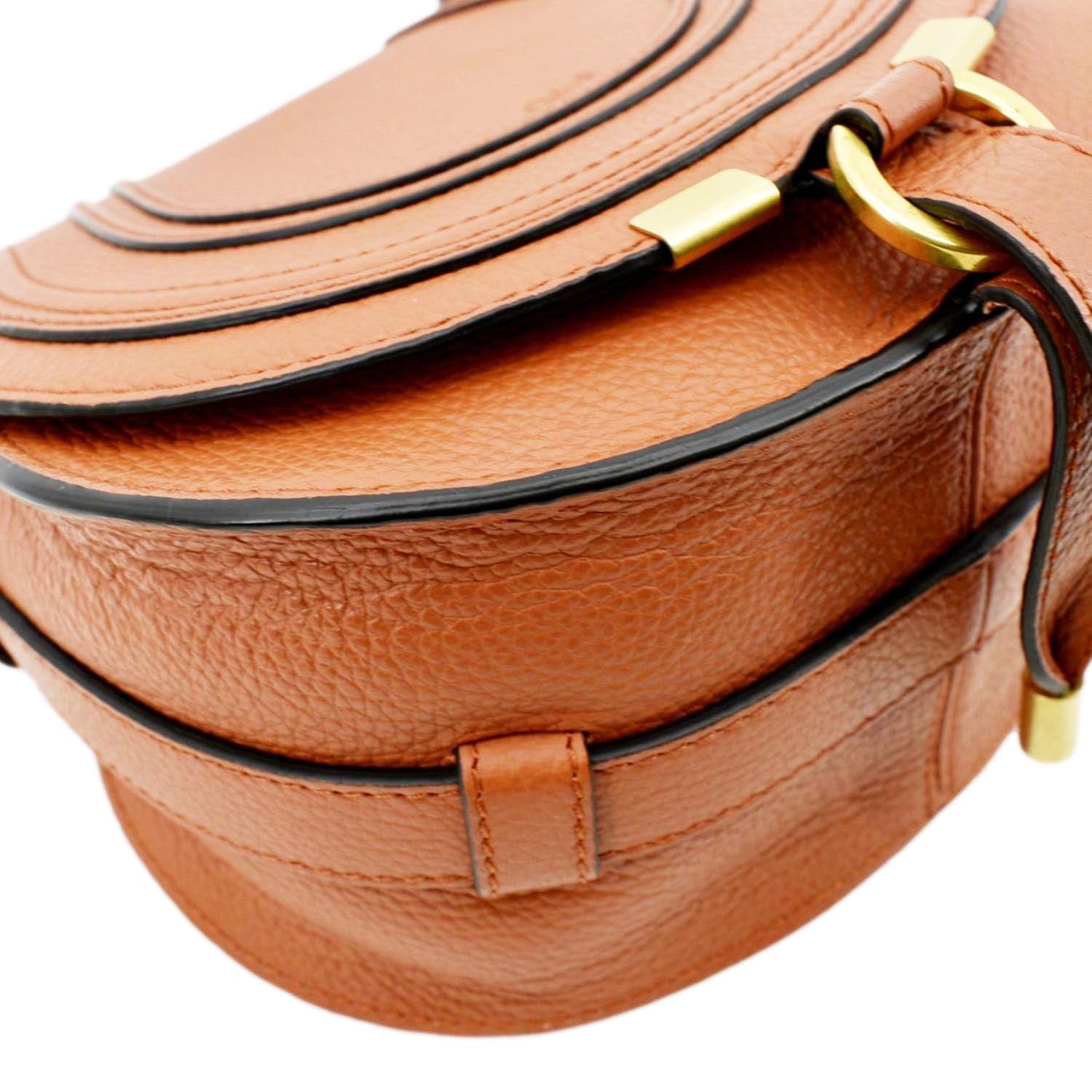 CHLOE Marcie Leather Crossbody Bag Orange