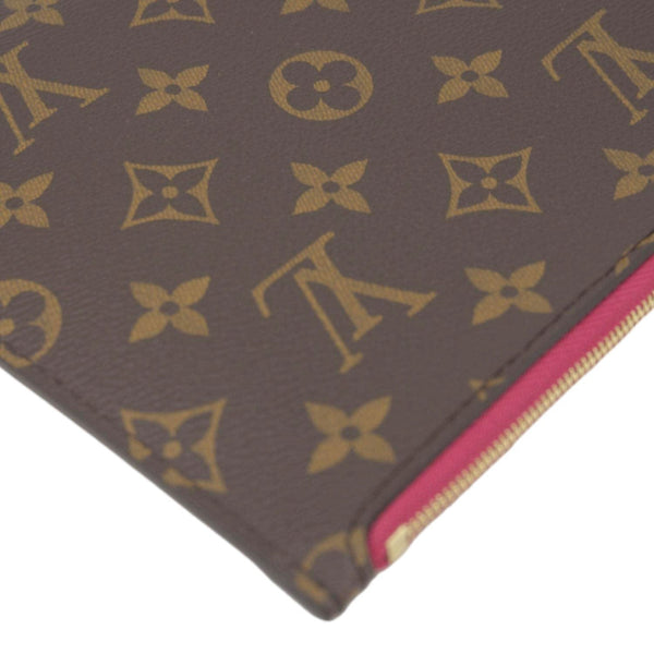 LOUIS VUITTON  Monogram Canvas Wristlet Pouch Pivoine