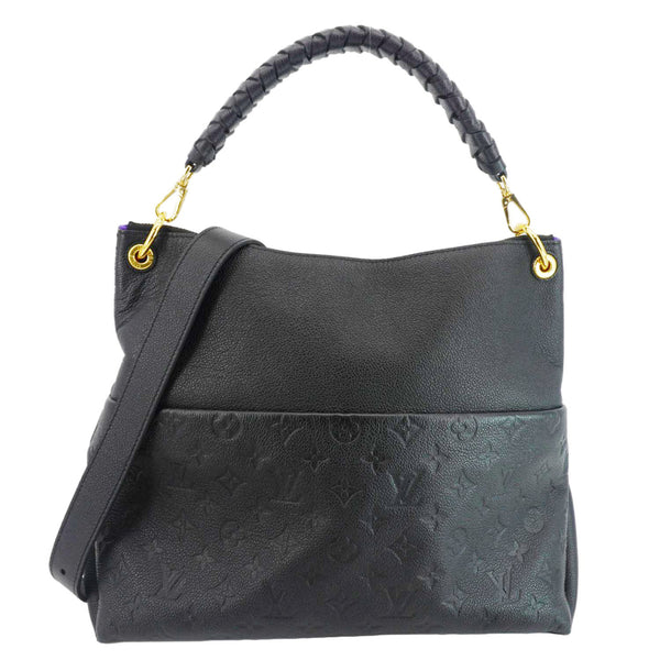 LOUIS VUITTON Maida Monogram Empreinte Leather Hobo Shoulder Bag Black