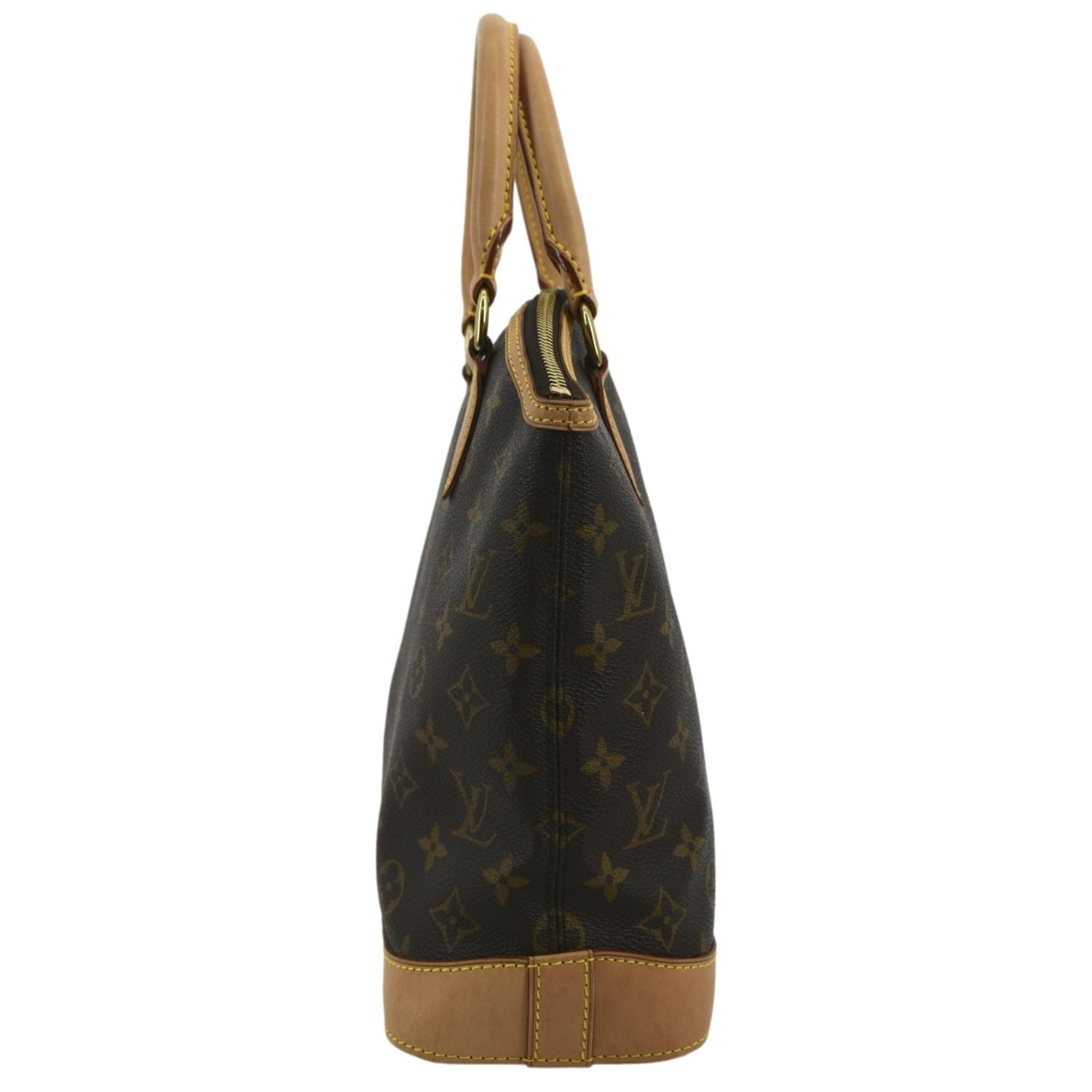 Lockit vertical cloth handbag Louis Vuitton Brown in Cloth - 22268550