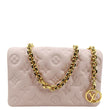 LOUIS VUITTON Coussin Monogram Embossed Pochette Crossbody Bag Rose Pink