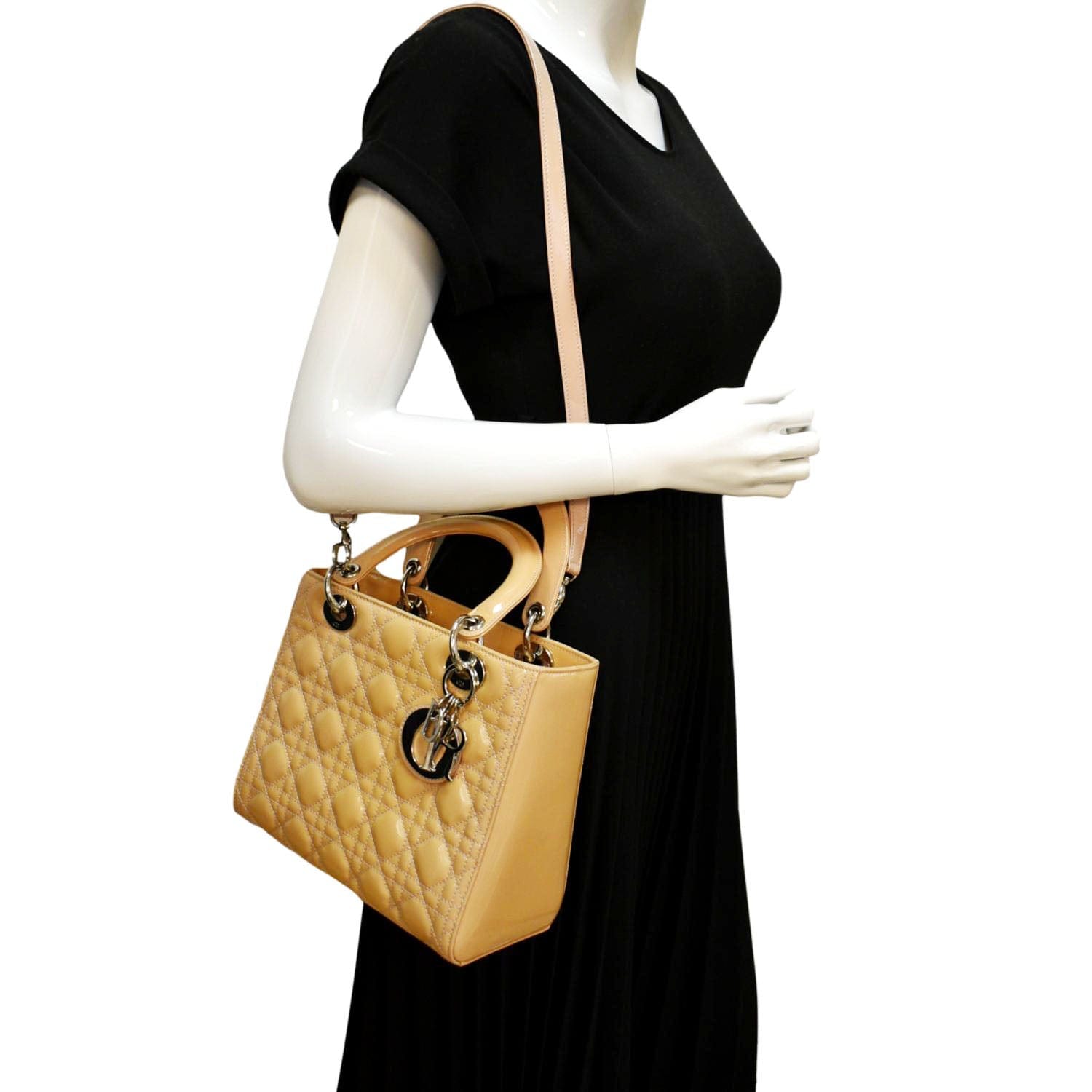 Medium Lady Dior Bag Medium Tan Cannage Lambskin