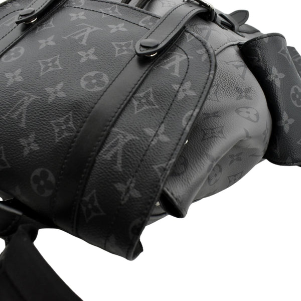 LOUIS VUITTON Christopher PM Reverse Monogram Eclipse Backpack Bag Black