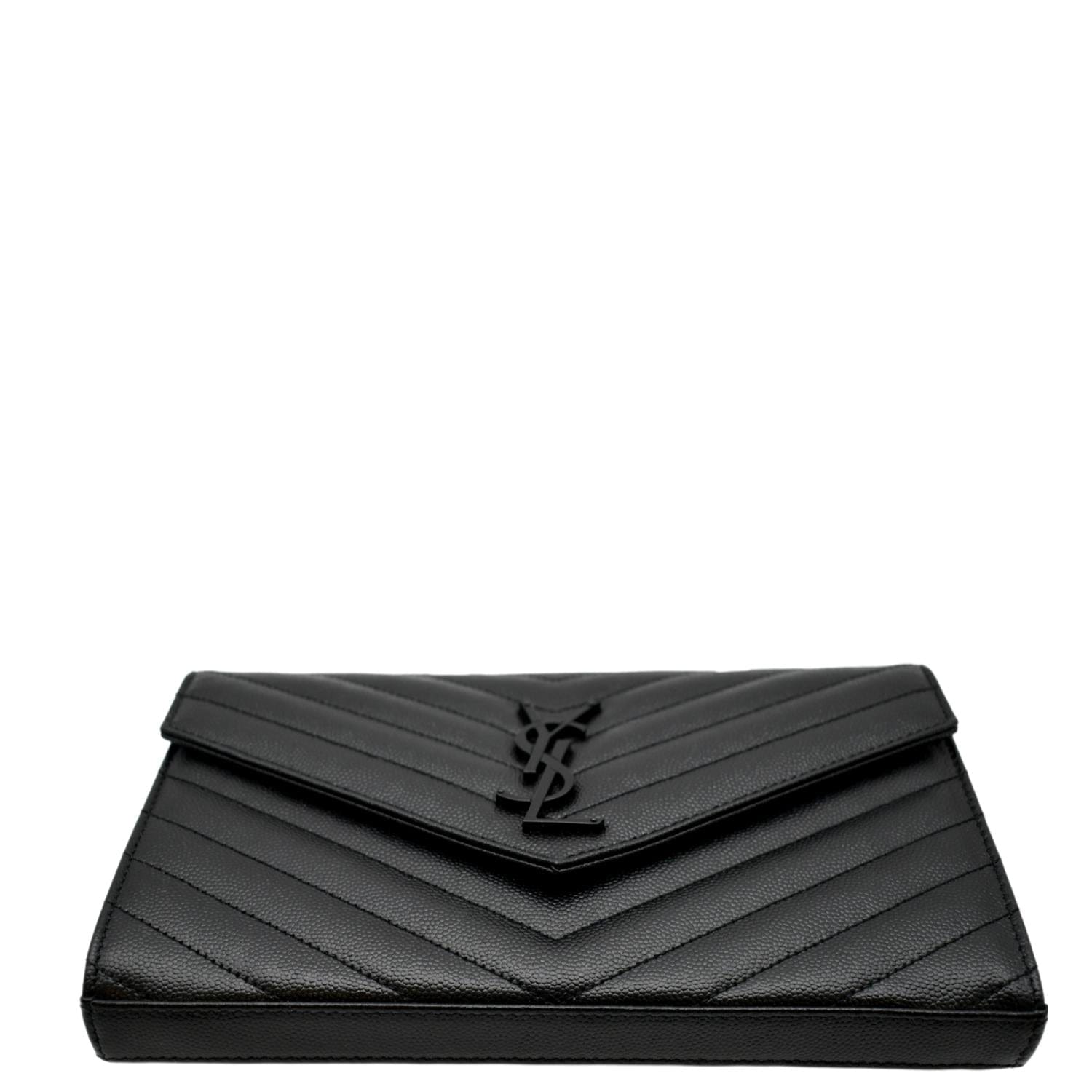 Saint Laurent Mini Cassandra Chain Wallet Bag in Black