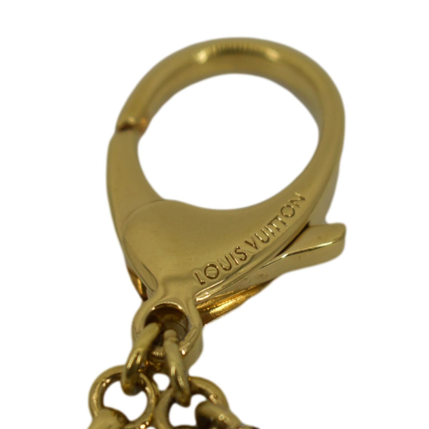 Louis Vuitton Gold Insolence Tortoise Shell Gold-Tone Key Chain - Bag Charm