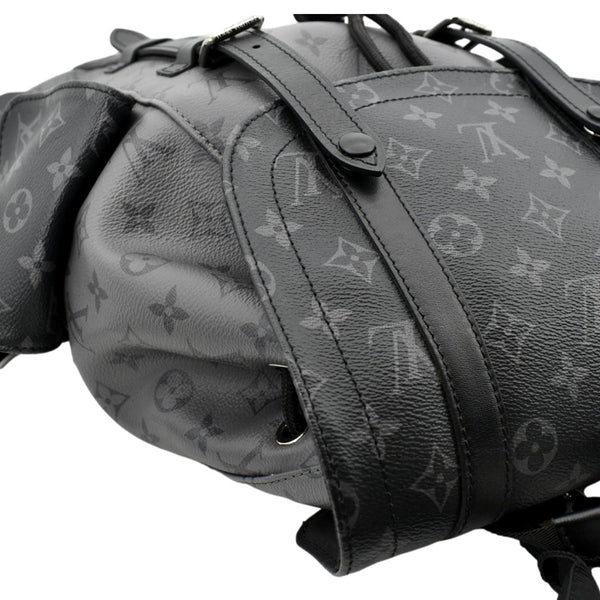 LOUIS VUITTON Christopher PM Reverse Monogram Eclipse Backpack Bag Black