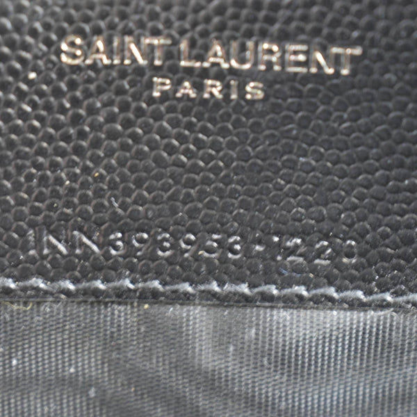 YVES SAINT LAURENT Envelope Chain Leather Crossbody Bag Black