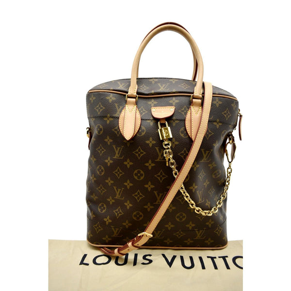 LOUIS VUITTON Carryall MM Monogram Canvas Shoulder Bag Brown