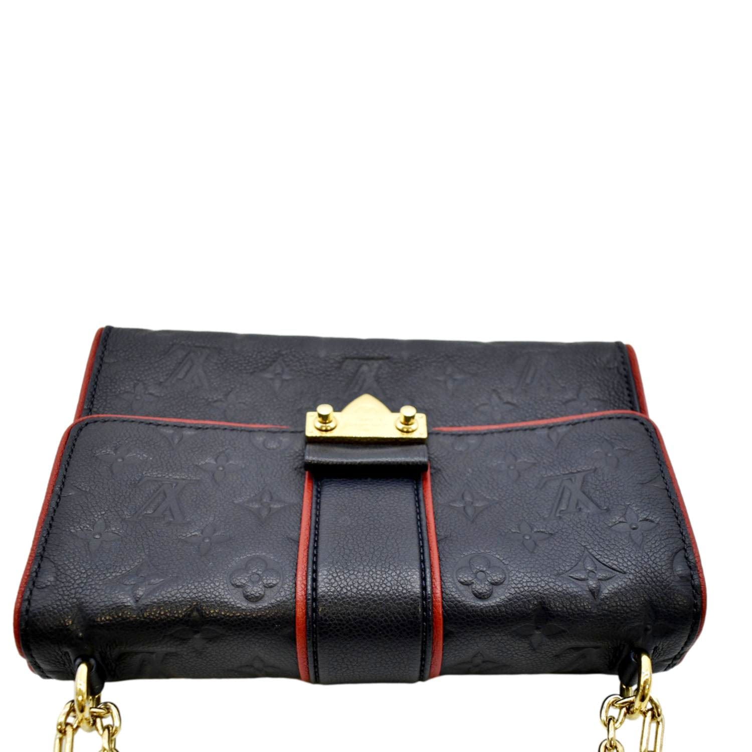 Louis Vuitton Monogram Empreinte Leather Saint Sulpice PM Marine Rouge  M43394