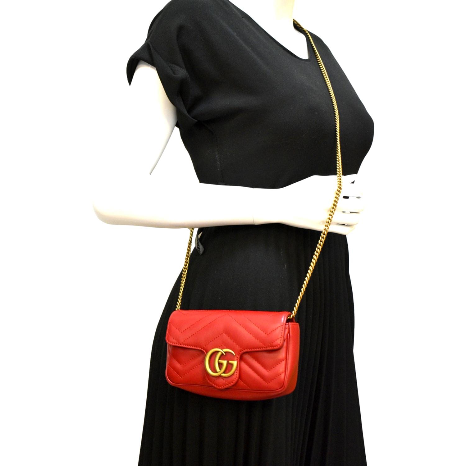 Gucci Super Mini GG Marmont Shoulder Bag