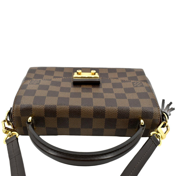 LOUIS VUITTON Croisette Damier Ebene Crossbody Bag Brown